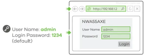 zyxel-nwa55axe-password-login