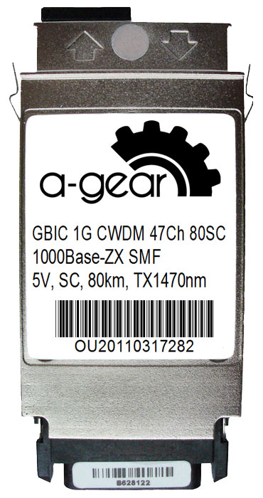A-GEAR Transceiver GBIC 1G CWDM 80km SC
